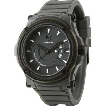 Meister Mens Prodigy Analog Plastic Watch - Gray Rubber Strap - Gray Dial - PR124