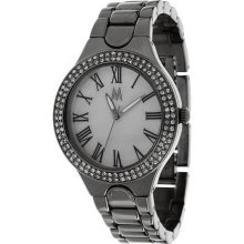 Melania Plaza Oval Case Bracelet Watch - Gunmetal - One Size