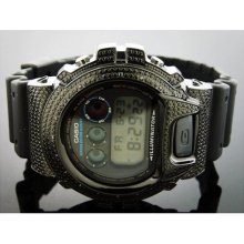 Men Casio G Shock 0.15CT Diamond Black Face Watch 6900 Black Case ...