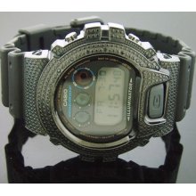 Men Casio Shock 0.15ct Diamond Black Face Watch 6900 Black Case & Face