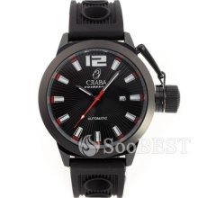 Men Luxury Rubber Strap Date Display Automatic Mechanical Sports Watch 3 Color