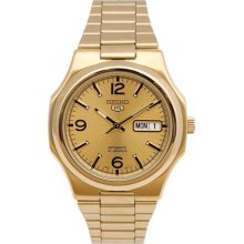 Men Seiko SNKK64 Seiko 5 Gold Tone Stainless Steel Seiko 5 Automatic