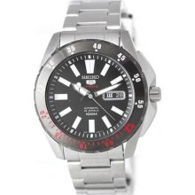 Men Seiko SRP361 Seiko 5 Stainless Steel Case and Bracelet Black ...
