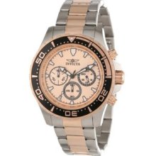 Men's 12917 Pro Diver Chronograph Rose Gold Tone Textured Dial Two