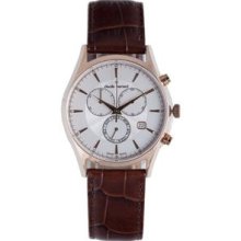 Men's 13003 37R AIR Classic Rose Gold PVD Chronograph Leather