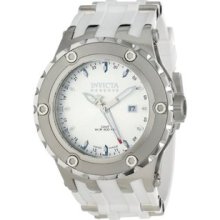 Men's 1400 Subaqua Reserve GMT Silver Dial White Polyurethane