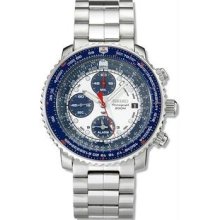 Men's 200m Flight Chronograph White Dial Pilot