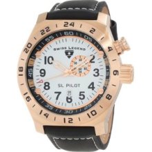 Men's 22827-RG-02 SL Pilot White Dial GMT