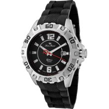 Men's A Diver Black Textured Dial Black Rubber