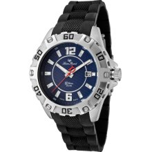 Men's A Diver Blue Textured Dial Black Rubber