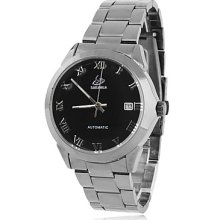 Men's Alloy Analog Mechanical Wrist Watch 9261 (Black)