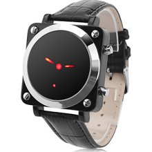 Men's and Women's Multifunction Digital PU LED Wrist Watch(Black)