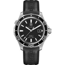 Men's Aquaracer Diver Automatic Stainless Steel Case Rubber Bracelet