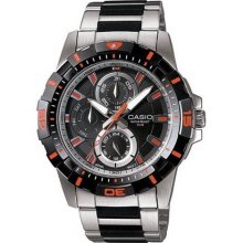 Men's black casio diver's watch mtd-1070-1a2v mtd1070-1a2v