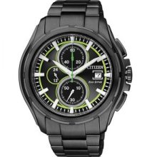Men's Black Citizen Eco-drive Chronograph Watch Ca0275-55e