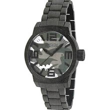 Men's Black Kenneth Cole Reaction Military Style Watch RK3221