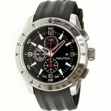 Men's black nautica nst chronograph watch n17591g