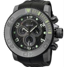 Men's Black Sea Hunter Pro Diver Quartz Rubber Strap