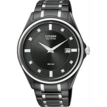 Men's Black Stainless Steel Eco-Drive