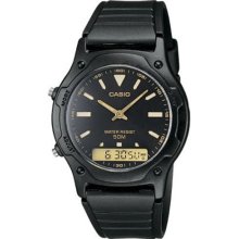 Men's casio classic analog digital alarm watch aw49he-1av
