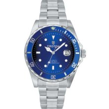 Mens Croton Steel Automatic Date Watch CA301094SSBL