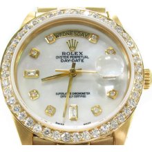 Mens Diamond Rolex Day-Date Yellow Gold 118348 Watch Collection 2.56ct