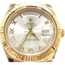 Mens Diamond Rolex Watch Collection Day-Date II Yellow Gold 218238