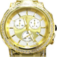 Mens Diamond Yellow Stainless Steel Joe Rodeo Trooper JTRO-7 3.25ct