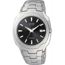 Men's Eco-Drive 180 Titanium Black Dial