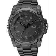 Men's Eco-Drive Black Titanium Case and Bracelet Black Dial Date Displ