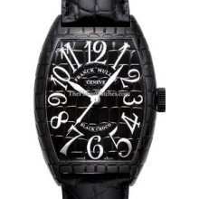 Mens Extra-Large Franck Muller Curvex Black Crocodile 9880BLKCRO Watch