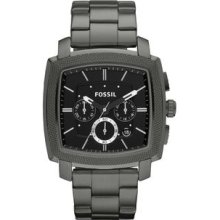 Mens Fossil Machine Smoke Stainless Steel Watch