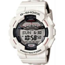 Men's G-Shock G-Lide White Plastic Resin Case and Bracelet Silver