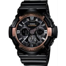 Men's G-Shock Plastic Resin Case and Bracelet Black Analog Digital Dia