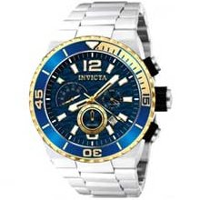 Men's Invicta Pro Diver Chronograph Watch with Blue Dial (Model: