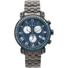 Mens Joe Rodeo Blue Diamond Watch 5.50ct Classic