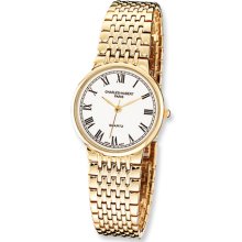 Men's Polished Gold-Plated Watch by Charles Hubert