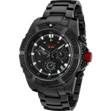 Men's Racer Chronograph Black Dial Gunmetal Ion Plated Stainless