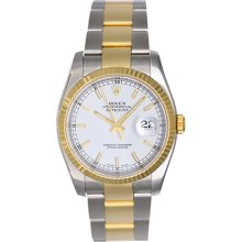 Men's Rolex Automatic 2-Tone Datejust Steel & Gold Watch 116233