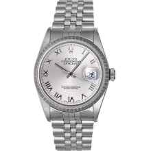 Men's Rolex Datejust Stainless Steel Watch 16220 Silver/Rhodium Dial