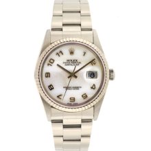 Men's Rolex Datejust Watch 16234 Genuine Rolex Mother-Of-Pearl Dial