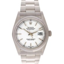 Men's Rolex Datejust Watch 16200 White Dial