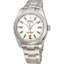 Mens ROLEX Oyster Watch Perpetual Milgauss White