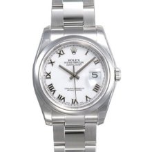Mens ROLEX Oyster White Perpetual Datejust Watch
