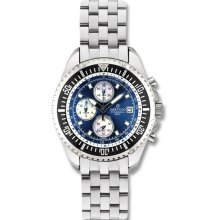 Mens Sartego Spc43 Watch Chronograph Blue Dial -