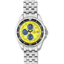 Mens Sartego Spc47 Watch Chronograph Yellow Dial