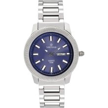 Mens Sartego Sqq13 Watch Stainless Steel Dress Blue Dial