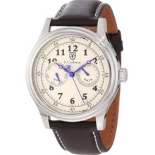 Men's SC0275 Beige Dial Brown Leather