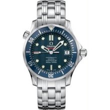 Men's Seamaster Stainless Steel Case and Bracelet Blue Tone Dial Automatic