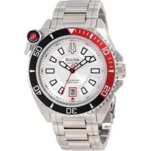 Mens Sport Diver Bulova Quartz Precisionist Stainless Steel Watch 98b167